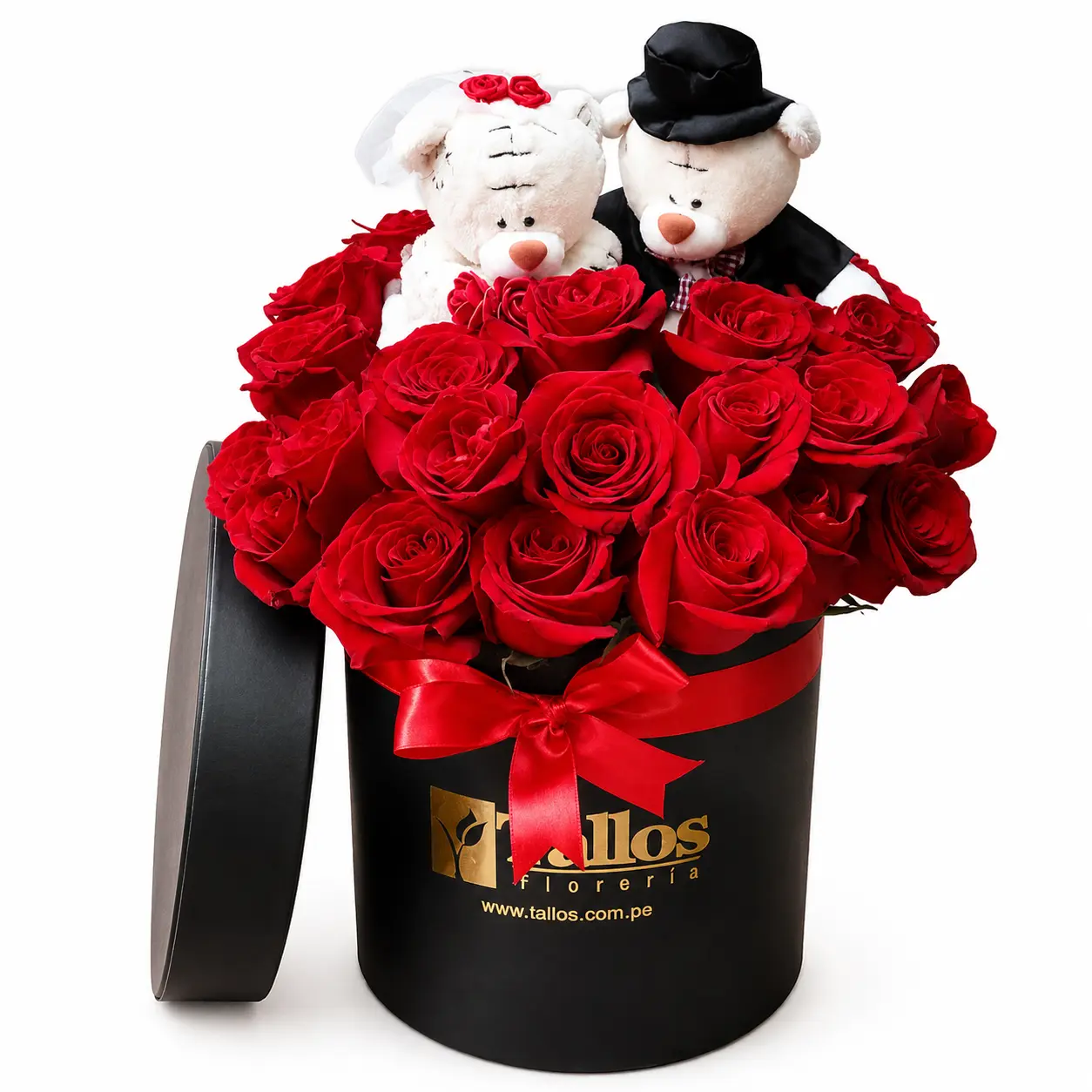 novios en box con flores para regalo romántico delivery de flores hoy en Lima